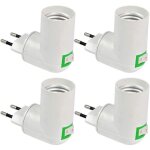 Beijiyi - douille e27 avec interrupteur sans fil, base pour ampoule led e27, douille plastique pour �clairage ...