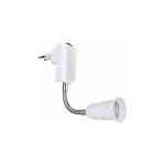 Beijiyi - douille e27 avec interrupteur sans fil, base blanche pour ampoule e27, flexible avec bras, ... Beijiyi - douille e27 avec interrupteur sans fil, base blanche pour ampoule e27, flexible avec bras, ...