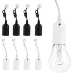 Beijiyi - douilles de lampe e27, 8 pcs support lampe douille, base dampoule en plastique avec cble, ...