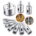 Beijiyi - foret diamant, scie - cloche lot d'accessoires de forets pour verre / carrelage / cramique ...