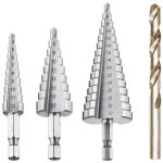 Beijiyi - foret etag�, foret fraise metal hss 4pcs 4 - 12 / 20 / 32mm meche etage perceuse acier fraise ...