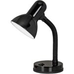 Beijiyi - lampe de table de chevet basic, lampe de bureau et de lecture en acier et plastique noir, douille ...