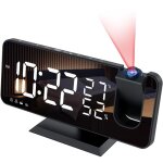 Beijiyi - reveil projecteur avec radio, horloge num�rique, radio reveil usb avec double alarme et �cran ...