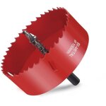 Scie cloche bi - métal, scie cloche bois Ø100mm, scie trépan avec adaptateur hexagonal et foret de centrage, ... Scie cloche bi - métal, scie cloche bois Ø100mm, scie trépan avec adaptateur hexagonal et foret de centrage, ...