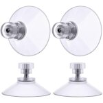 Beijiyi - ventouse a visser, 4 pi�ces 50mm ventouses transparentes avec filetage, extra fortes pvc plastique ...