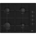 Beko hibg64120sb table de cuisson noire encastrable 60 cm gaz 4 zone(s)