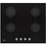 Beko hilg 64220 s plaques de cuisson table de cuisson � gaz encastr�e noire - table de cuisson (encastr�e, ...