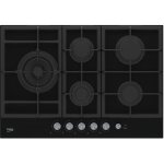 Beko hill 75235 s table de cuisson encastrable 75 cm gaz 5 feux noir Beko hill 75235 s table de cuisson encastrable 75 cm gaz 5 feux noir