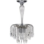 Beliani - chandelier traditionnel vintage suspension lampe cristaux de verre 3 lumires mtal argent ...