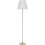 Lampadaire classique  abat - jour empire pour salon et chambre cuivr et blanc torysa