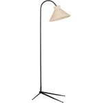Lampadaire en rotin ton naturel et mtal 148 cm  bout recourb e27 220 - 240 v kerian