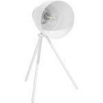 Lampe de table design trépied en métal blanc abat - jour réglable e27 max 60w pour Éclairage de chambre ... Lampe de table design trépied en métal blanc abat - jour réglable e27 max 60w pour Éclairage de chambre ...