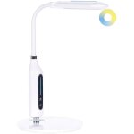 Beliani - lampe de bureau blanche en silicone et acier 38 cm à led à bras pliable cygnus Beliani - lampe de bureau blanche en silicone et acier 38 cm à led à bras pliable cygnus