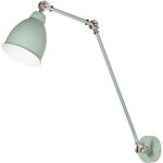 Lampe murale moderne � long bras articul� projecteur pour lecture en m�tal vert clair finition mate mississipp ...