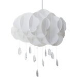 Beliani - lampe suspension e27 max 40w en plastique blanc en forme de nuage pluvieux ailenne