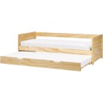 Beliani - lit gigogne en bois de pin coulissant 90 x 200 cm lit d'appoint avec bois clair gravelines Beliani - lit gigogne en bois de pin coulissant 90 x 200 cm lit d'appoint avec bois clair gravelines