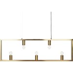 Beliani - lustre � 5 emplacements d'ampoule en m�tal cuivr� dans cadre rectangulaire bayas