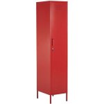Beliani - vestiaire en acier 1 porte rouge 185 cm de hauteur moderne industriel