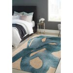 Beneffito - tapis - collection swing lagoon blue - tapis - bleu - 80x150cm