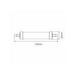 Ampoule led r7s hqi 138mm 13w d. 23mm 1375lumen