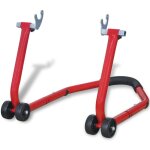 B�quille arri�re de moto rouge