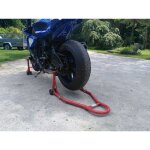Le poisson qui jardine ? b�quille l�ve moto arri�re ? charge max 450 kg ? pour circuits et garages ? ...