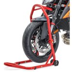 B�quille sous tete de fourche constands classic 27mm leve moto roue avant rouge