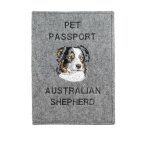 Berger australien, aussie - protge passeport pour chien, protge document, cadeau voyage art - dog