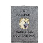 Berger du caucase - protge passeport pour chien, protge document, cadeau voyage art - dog