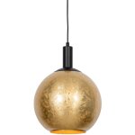 Bert - suspension - 1 lumi�re - � 30 cm - noir et or - design - �clairage int�rieur - salon i chambre ...