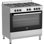 Bertazzoni - cuisiniere a gaz sel925mx - 5 foyers - 3, 6 kwh - 90 cm - inox