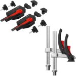 Set d'action avec outils de serrage pour travailler sur la table bessey mft - a envergure max. :150 mm ...