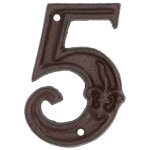 Numéro de maison 5 en fonte Numéro de maison 5 en fonte