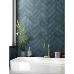 Bestile - carrelage effet zellige mitte ocean 6, 5x20cm (0, 35m2 ) - les carreaux de jean