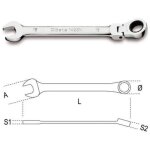 Beta - cl� mixte � cliquet articul� - 142sn - 180 mm - 13 - mixte