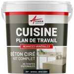 Béton ciré cuisine, plan de travail, crédence, évier sol et mur revêtement mural décoratif kit complet ... Béton ciré cuisine, plan de travail, crédence, évier sol et mur revêtement mural décoratif kit complet ...