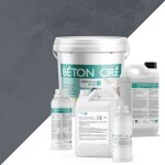B�ton cir� multisurfaces (sols et murs) - kit complet 5m� (2 couches) - mat - teinte : graphite