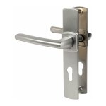 Bezault sas - poign�e de porte d'entr�e - scult - vachette - gris - cl� i - 195 mm