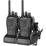 Bf - 88e 1500mah walkie - talkie en veille ultra - longue dur�e eu standard noir 2pcs
