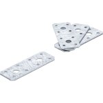 Bgs technic - lot de 4 plaques de fixation plate 100 x 35 x 2mm - 80784