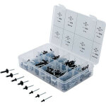 Bgs technic - coffret de 200 rivets assortis noirs tete standard et large de 3. 2  4. 8 mm