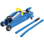 Bgs technic - top promo cric rouleur bgs hydraulique 2 t 2 roulettes fixes et 2 orientables