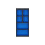 Insert de servante d'atelier 1 / 3, vide : 6 tablettes 408 x 189 x 32 mm bgs 74361