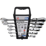 Bgs technic - jeu de 6 cles mixtes a cliquet articulees de 8 � 19 mm