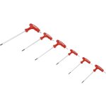 Jeu de 6 cles torx extra longues t10 a t40 - tournevis poignee en t