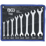 Bgs technic - jeu de 8 cles de 6 x 7 mm  20 x 22 mm plates double fourches bgs chrome vanadi