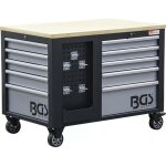 Bgs technic - servante d'atelier pro vide bgs - 10 tiroirs, armoire et plateau bois