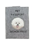 Bichon fris, tenerife dog i - protge passeport pour chien, protge document, cadeau voyage art - dog ...