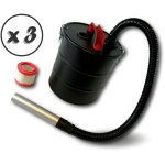 Bidon vide cendres pour aspirateur filtres et accessoires cendre terre sable - quantit x 3 - bidon vide ...