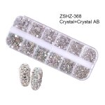 Bijoux pour ongles transparents, strass ronds pour ongles, perles de cristal 3d, pierres prcieuses pour ...